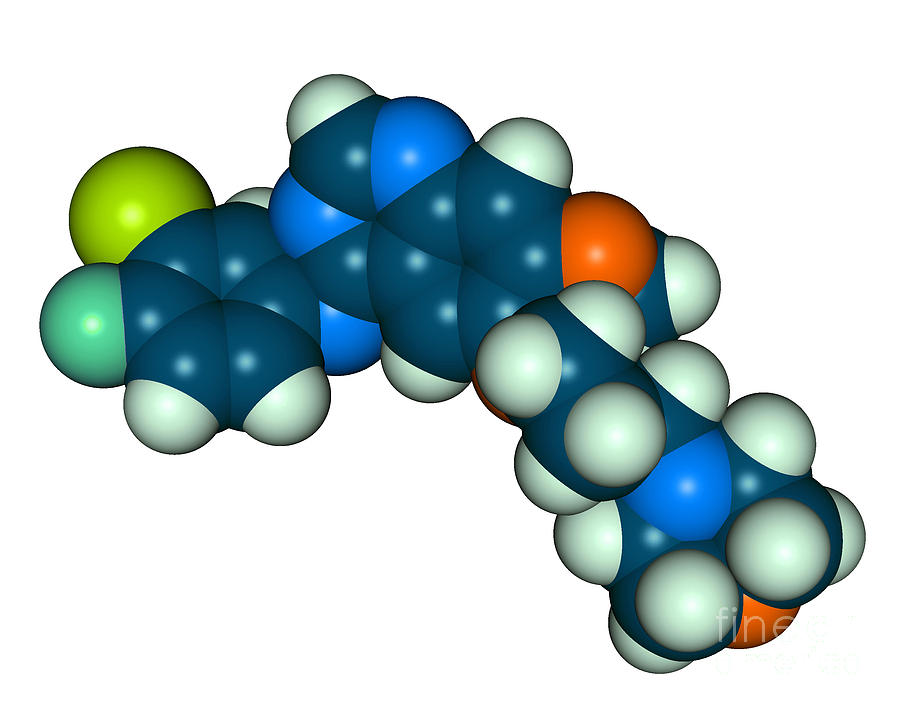 Gefitinib Molecular Model #2 Photograph by Scimat