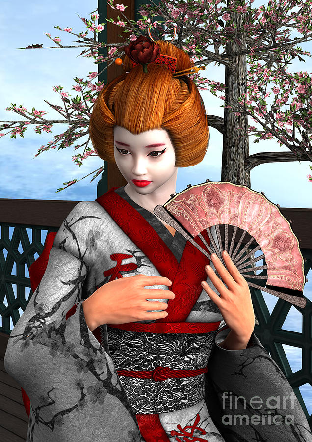 Tree Digital Art - Geisha #2 by Design Windmill