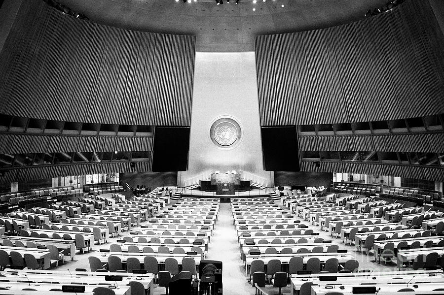 New York City Photograph - general assembly chamber hall at the United Nations headquarters building New York City USA #2 by Joe Fox