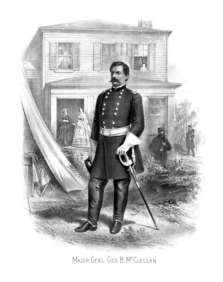 General George McClellan #1 Drawing by War Is Hell Store