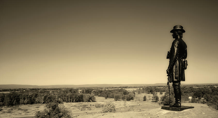 General Warren Statue - Gettysburg #2 Photograph by Mountain Dreams