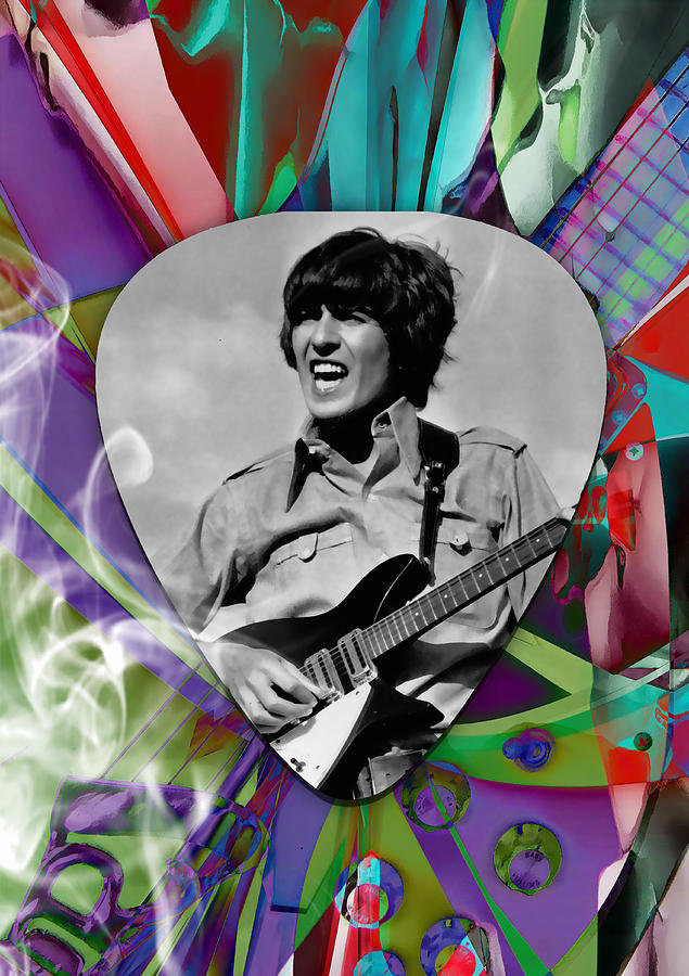 George Harrison The Beatles Art #2 Mixed Media by Marvin Blaine