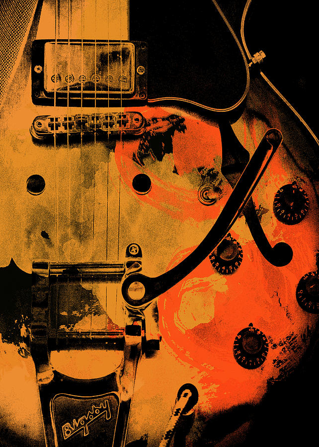 Gibson Guitar Poster  #3 Painting by AM FineArtPrints