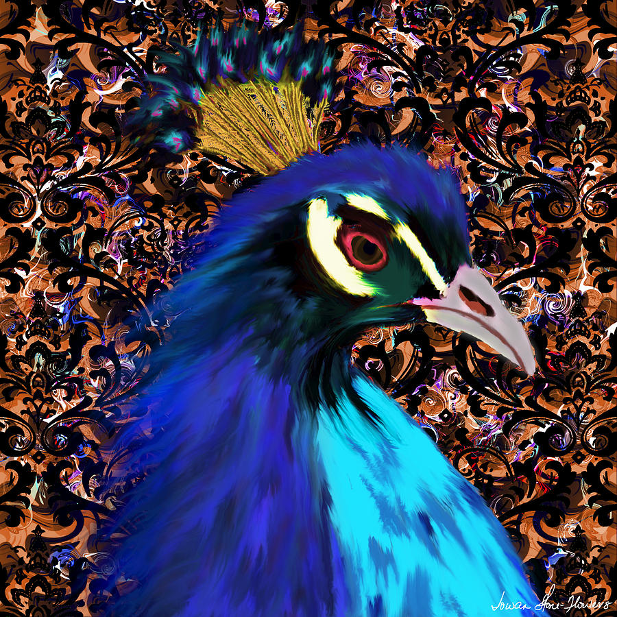 Peacock Digital Art - Gift of Indra #2 by Iowan Stone-Flowers