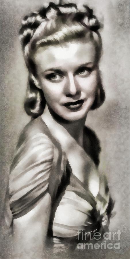 Hollywood Painting - Ginger Rogers, Vintage Actress and Dancer by JS #2 by Esoterica Art Agency