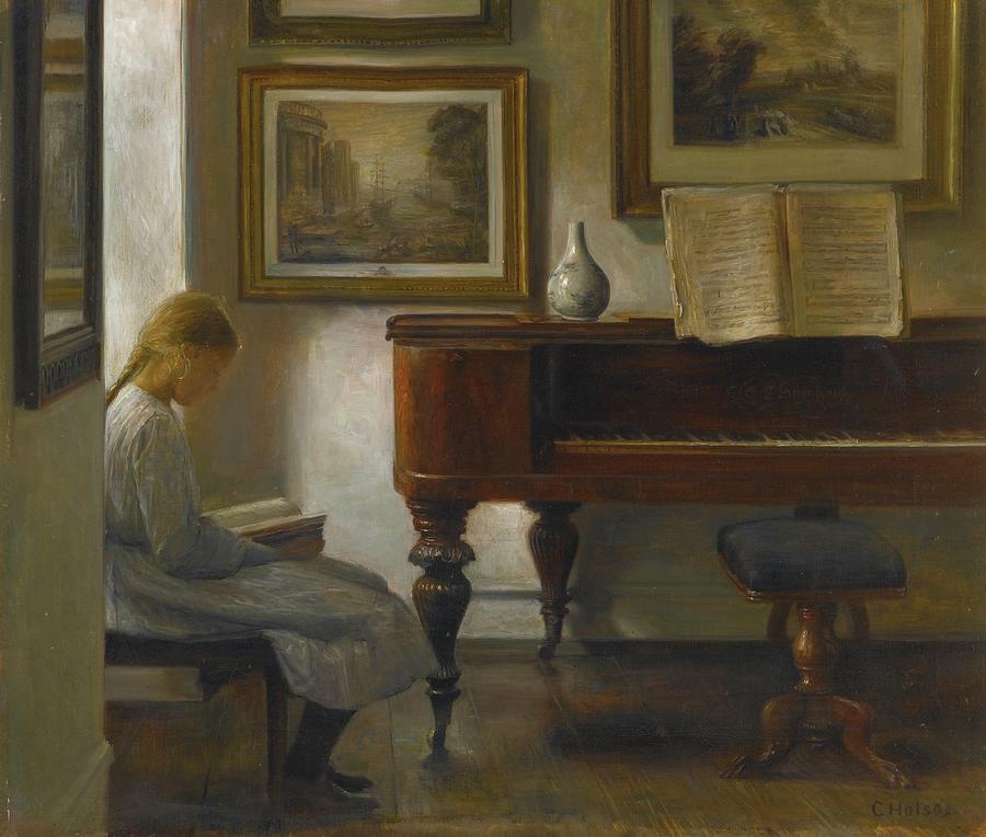 Girl in an Interior #2 Painting by Carl Vilhelm
