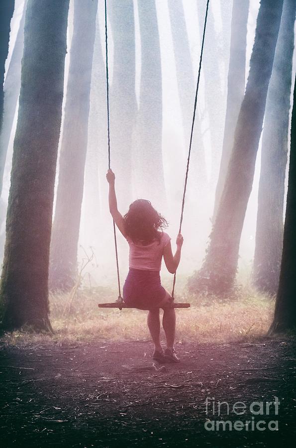 Rope Photograph - Girl In Swing #2 by Carlos Caetano