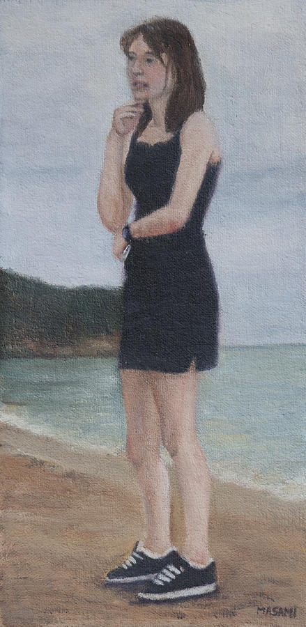 Girl On The Beach #2 Painting by Masami Iida