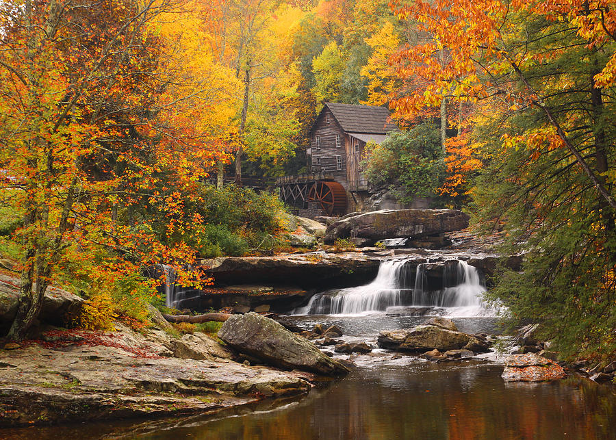 Glade Creek Grist Mill - Fall #1 Photograph by Harold Rau
