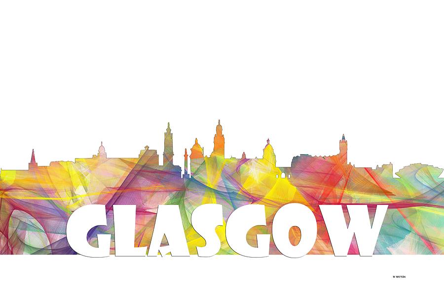 Glasgow Scotland Skyline #2 Digital Art by Marlene Watson