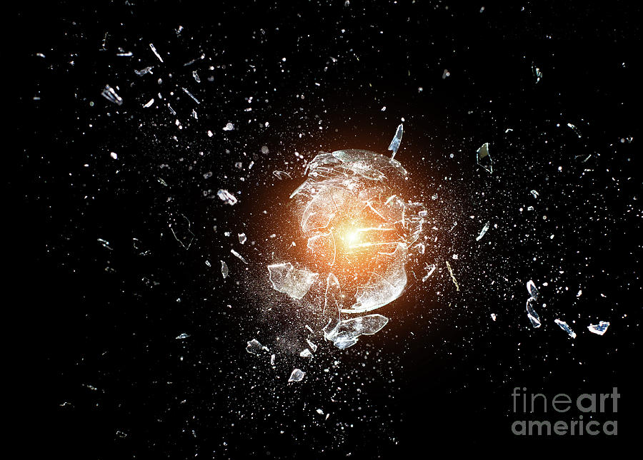 Glass  Explosion #2 Photograph by Gualtiero Boffi