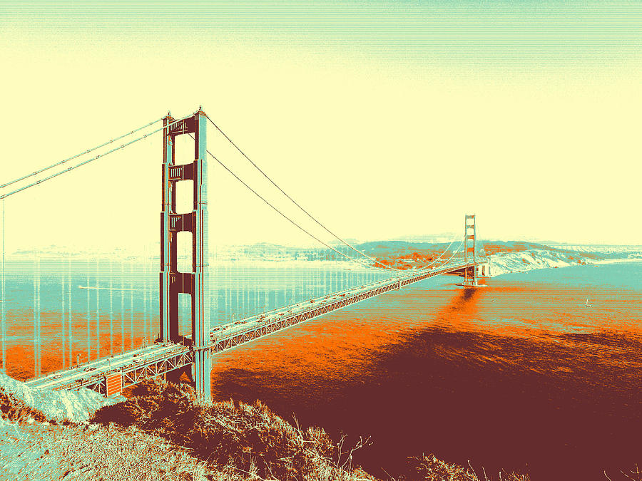 Golden Gate Bridge #2 Painting by Celestial Images