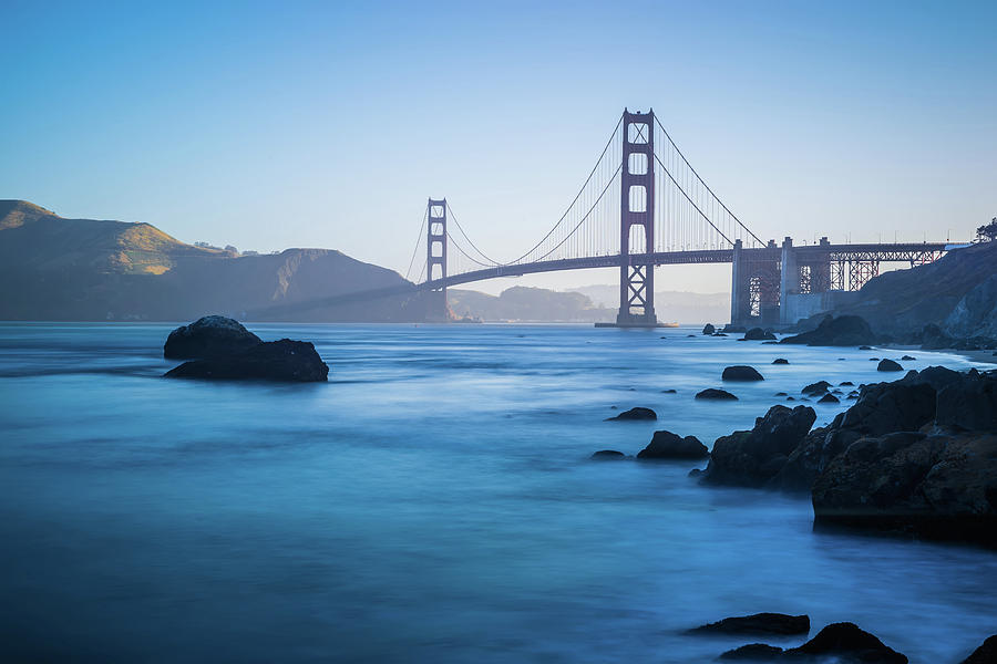 Golden Gate Bridge And Pacific Ocean Early Morning #2 Photograph by Alex Grichenko