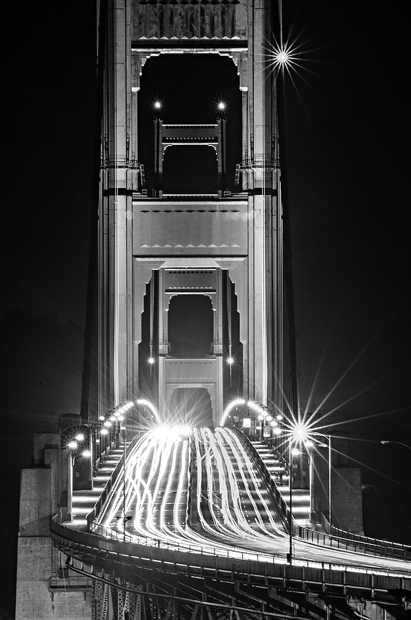 Golden Gate Bridge Evening Commute Traffic #2 Photograph by Alex Grichenko