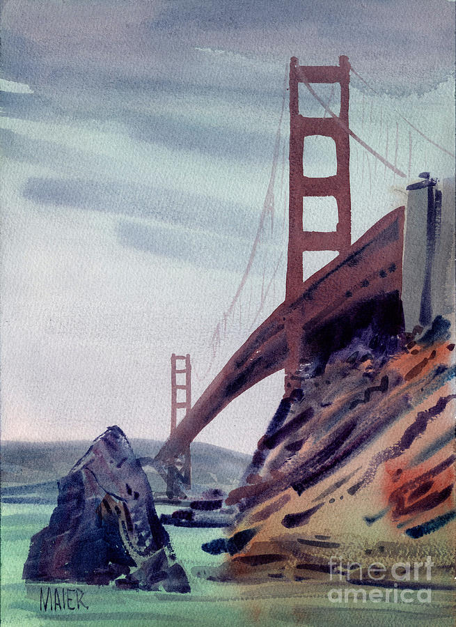 Golden Gate Bridge Painting - Golden Gate #1 by Donald Maier