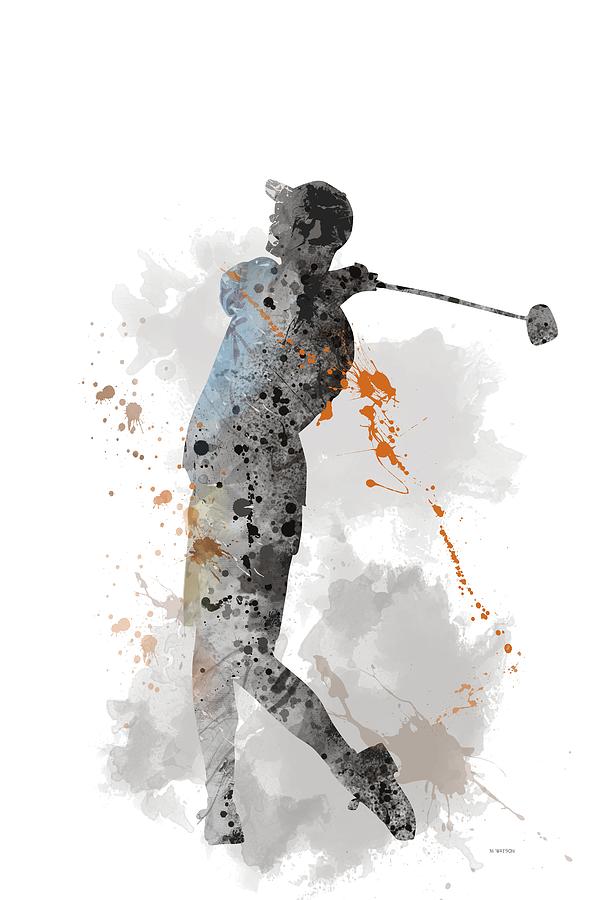 Sports Digital Art - Golfer #2 by Marlene Watson
