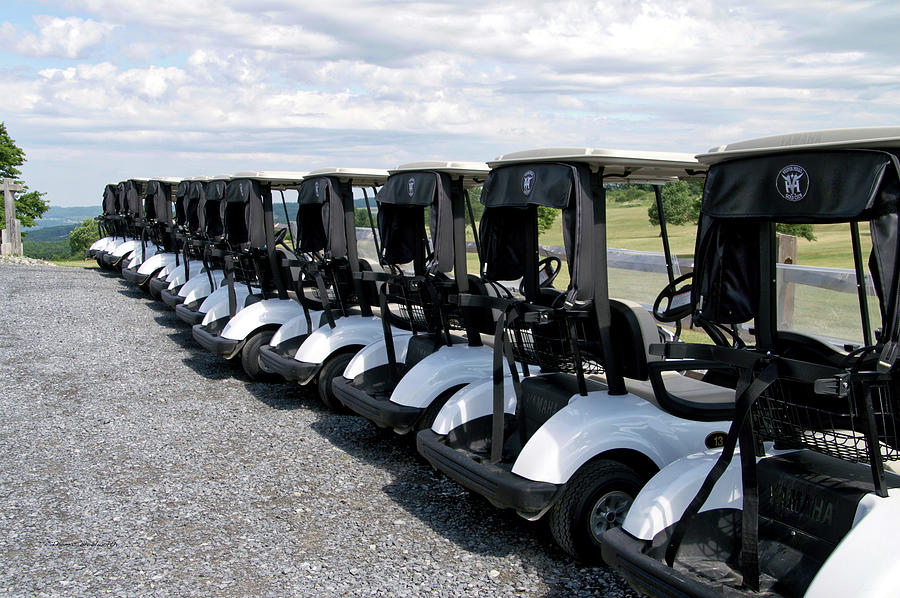 Golfing Golf Carts Photograph by Thomas Woolworth | Fine Art America