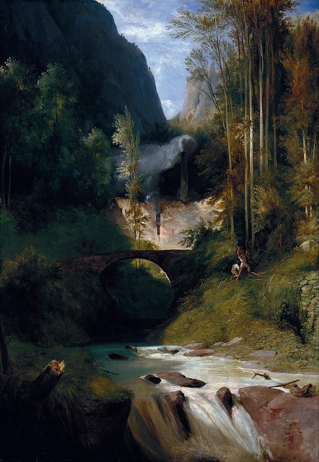 Gorge near Amalfi #4 Painting by Carl Blechen