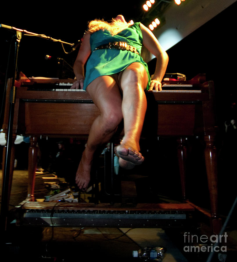 Grace Potter on Hammond B3 at Bele Chere Festival in Asheville 2010 #3 Photograph by David Oppenheimer