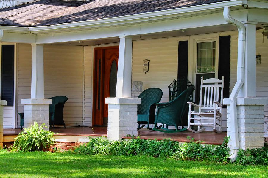 Grand Old House Porch Photograph by Kathryn Meyer - Pixels