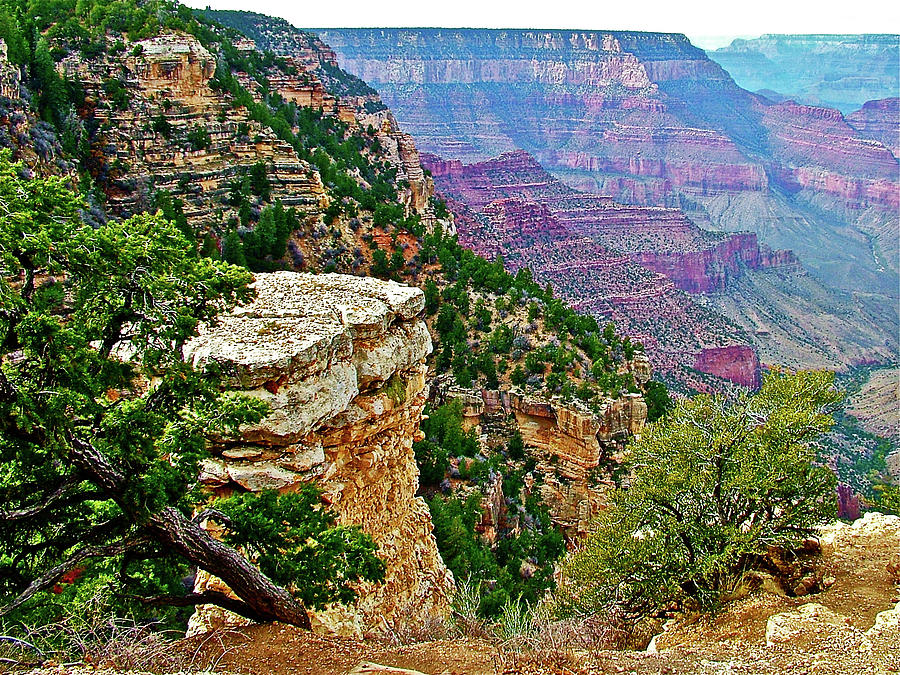 Grandview Trail View on East Side of South Rim of Grand Canyon National Park-Arizona #2 Photograph by Ruth Hager