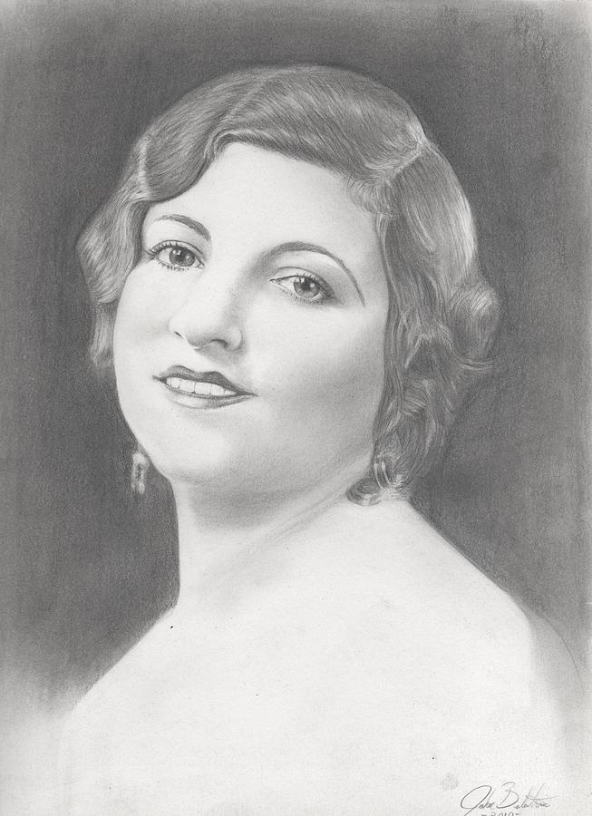 Portrait Drawing - Great Great Grandmother #2 by John Balestrino