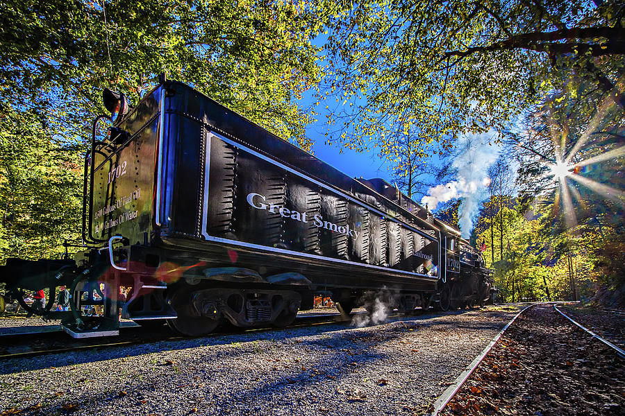Fall Photograph - Great Smoky Mountains Rail Road Autumn Season Excursion #2 by Alex Grichenko