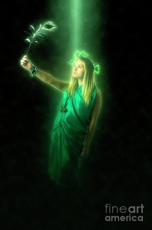 Greek Goddess in Green #2 Photograph by Humorous Quotes