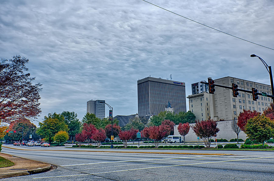 Greenville City South Carolina Skyline And Downtown Area Photograph