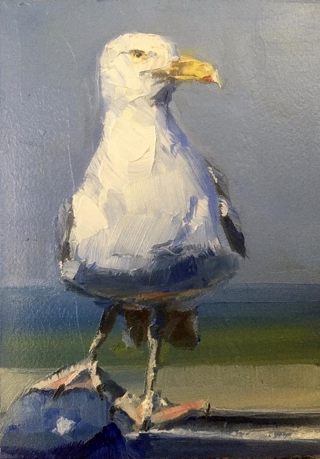 Bird Painting - Gull #2 by Gary Bruton