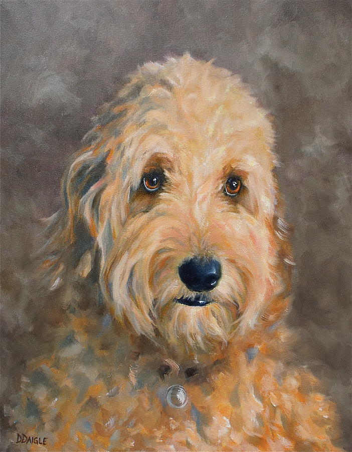 Dog Painting - Gunther #2 by Diane Daigle