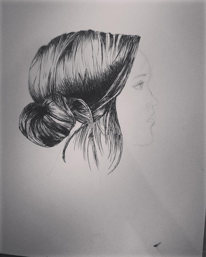 Hair Drawing Drawing By Gulrukh Khan 