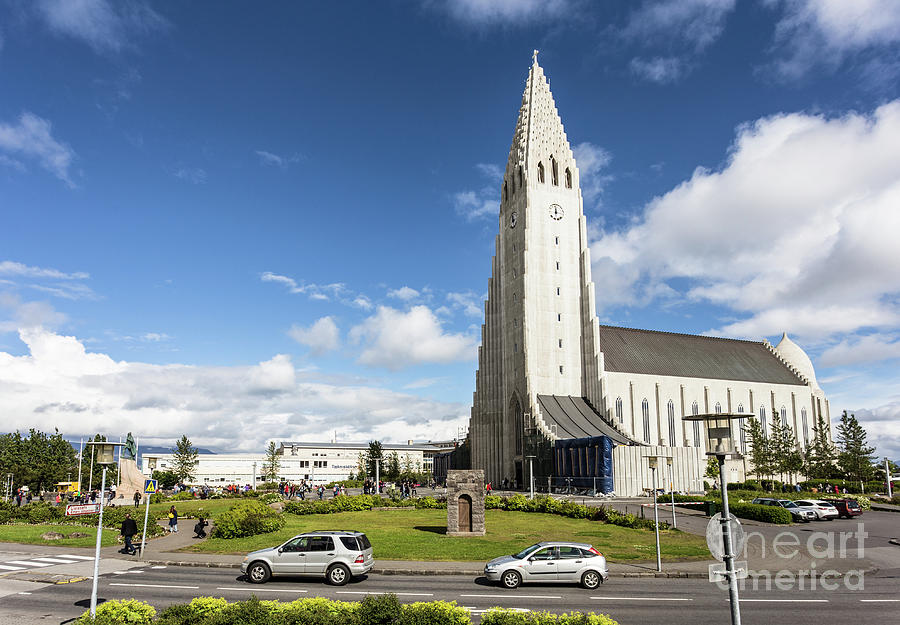 Hallgrimskirkja church in Reykjavik #2 Photograph by Didier Marti