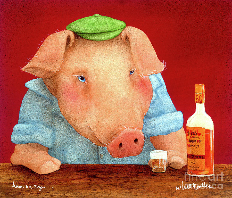 Ham On Rye... #1 Painting by Will Bullas
