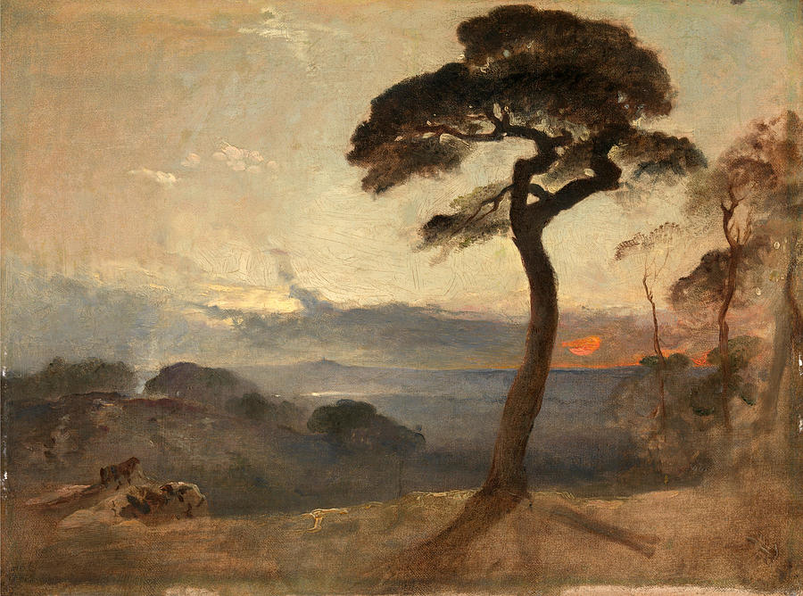Hampstead Heath. Sunset #3 Painting by Francis Danby
