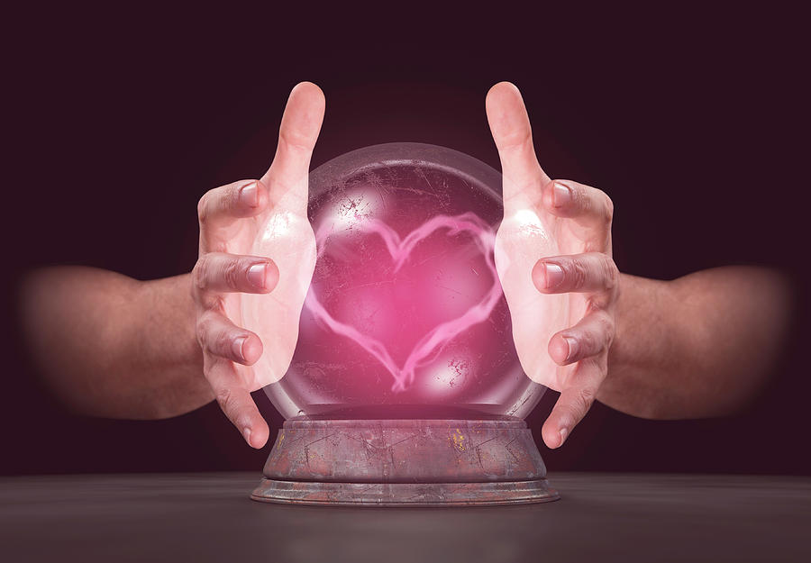 Hands Digital Art - Hands On Crystal Ball by Allan Swart.