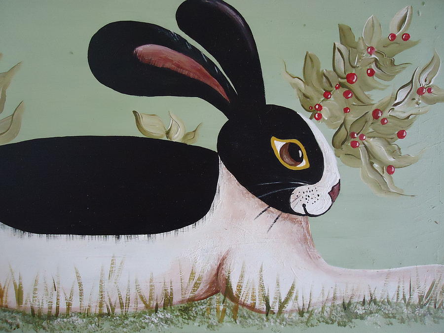 Handsome Hare #2 Painting by Leslie Manley