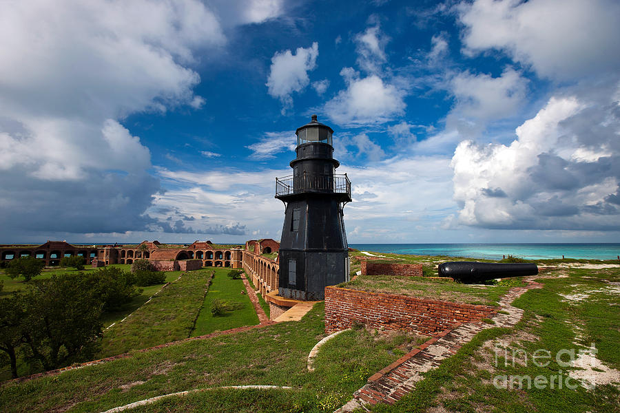 Harbor Light and Fort Jefferson Photograph by Jason O Watson | Fine Art ...