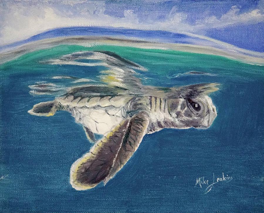 Hatchling #2 Painting by Mike Jenkins