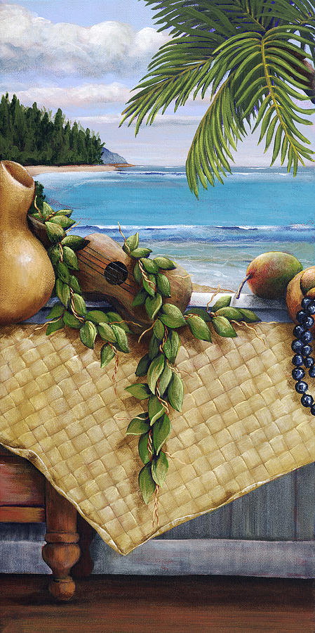 Hawaiian Still Life Panel #2 Painting by Sandra Blazel - Printscapes