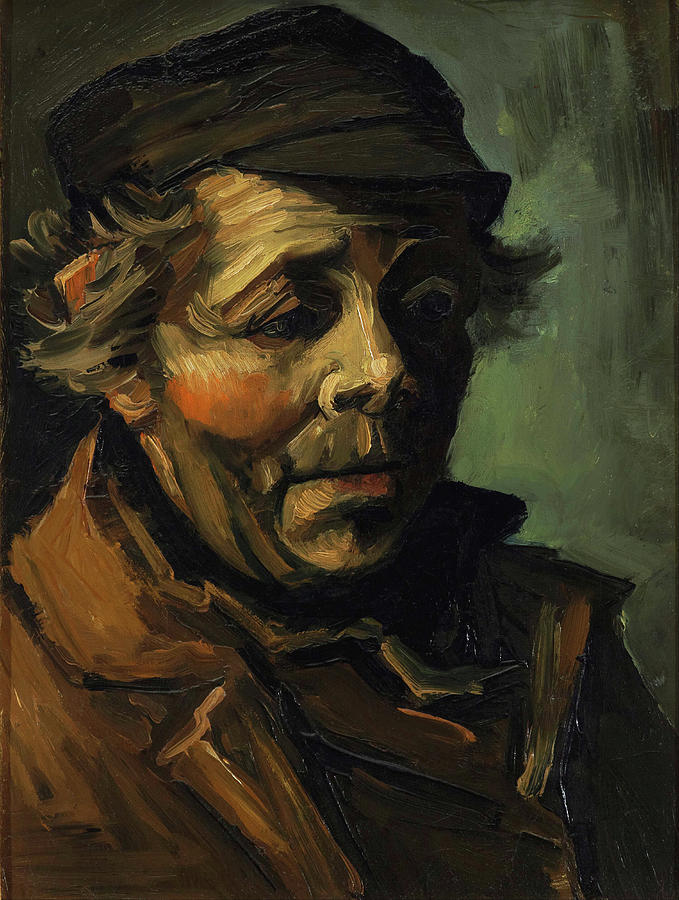 Head of a Peasant With Cap #2 Painting by Vincent van Gogh