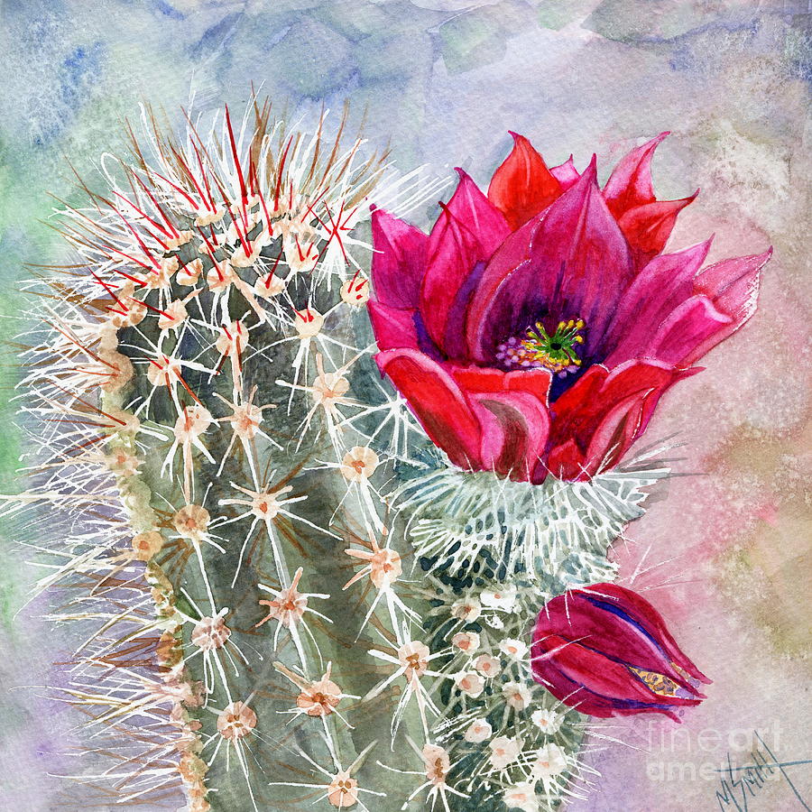 Hedgehog Cactus #3 Painting by Marilyn Smith
