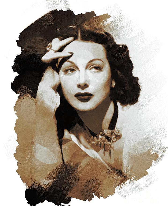 Hedy Lamarr, Actress Painting