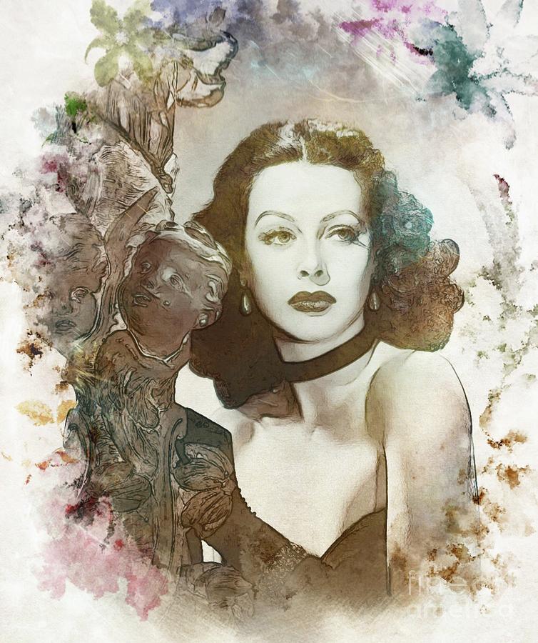 Hedy Lamarr, Vintage Actress Digital Art