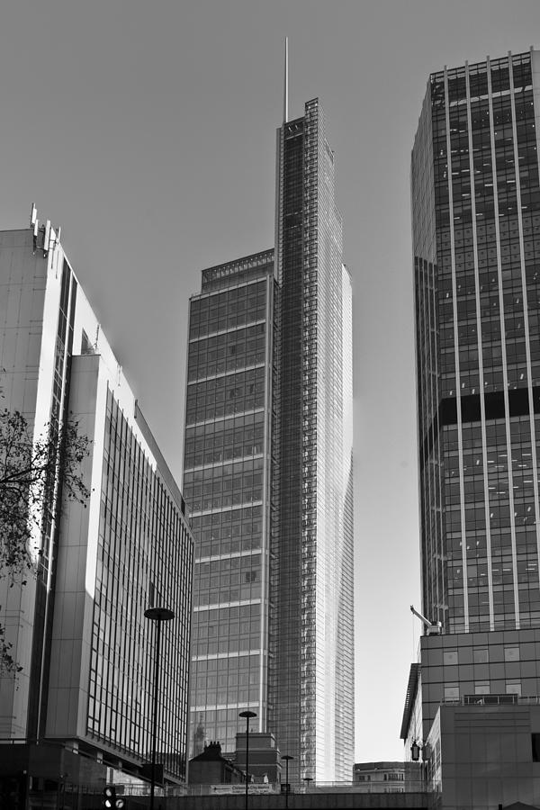Heron Tower London black and white #3 Photograph by Gary Eason