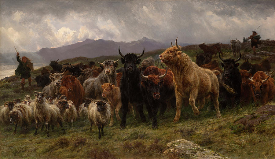 Highland Raid Painting by Rosa Bonheur - Fine Art America