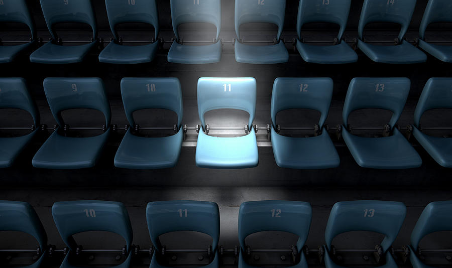 Seat Digital Art - Highlighted Stadium Seat #2 by Allan Swart