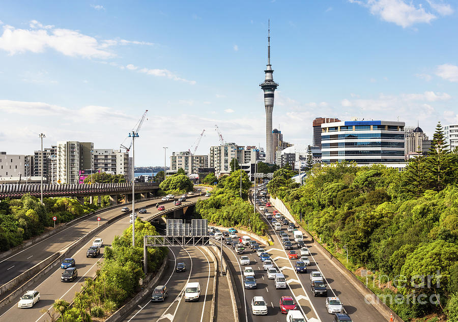 Highways traffic in Auckland in New Zealand #2 Photograph by Didier Marti