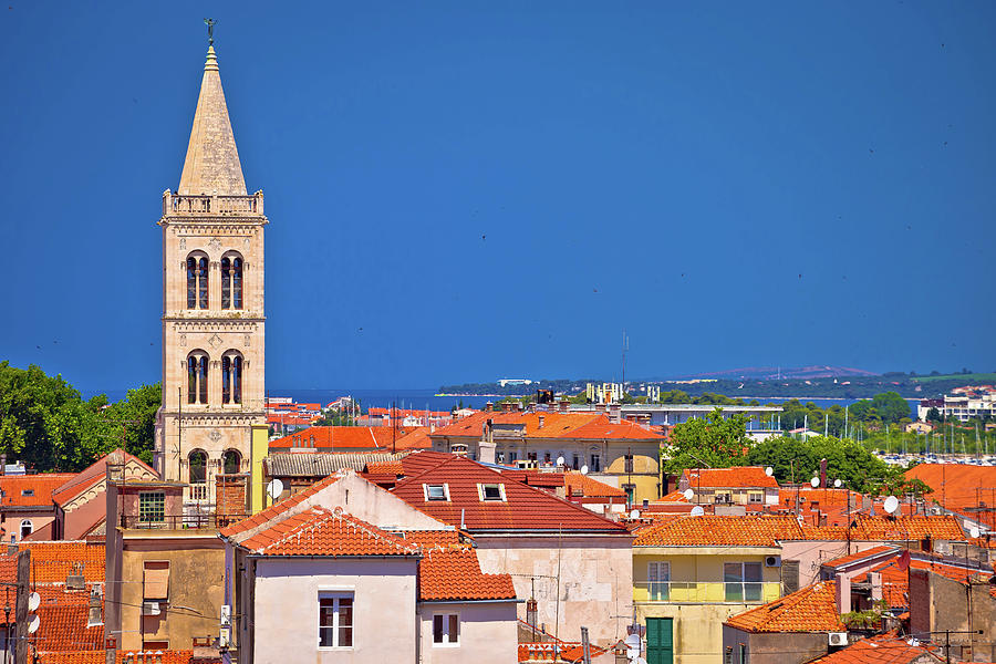Historic Zadar skyline and rooftops view #2 Photograph by Brch Photography