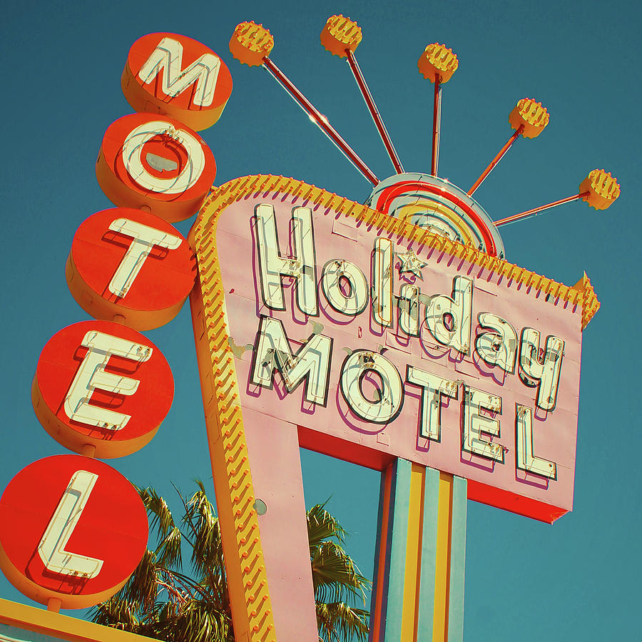 Las Vegas Digital Art - Holiday Motel, Las Vegas #1 by Jim Zahniser